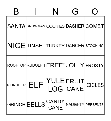 FRANDSEN BANK CHRISTMAS BINGO Card
