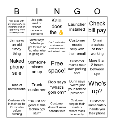 UNUT BINGO! Bingo Card