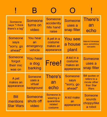 SPOOKY BINGO Card