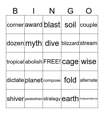 Bingo Card