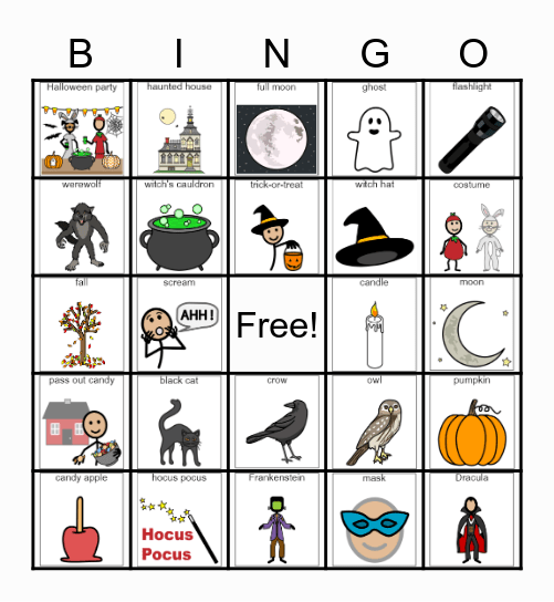 Halloween BINGO Card