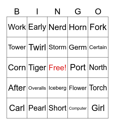 Bingo Card