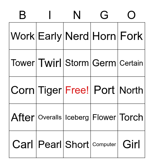 Bingo Card