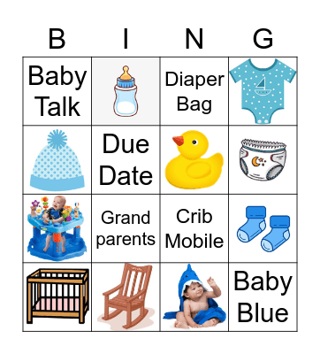 ANGELA'S BABY SHOWER BINGO Card