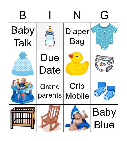 ANGELA'S BABY SHOWER BINGO Card