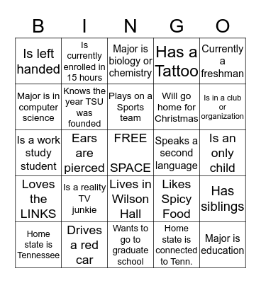 Linked to Excellence Bingo Card