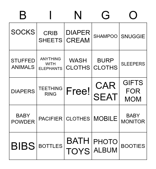 Bingo Card