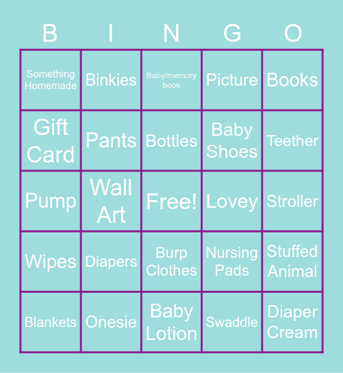 WELCOME BABY DLADLA! Bingo Card