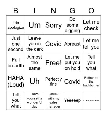 BINGO Card