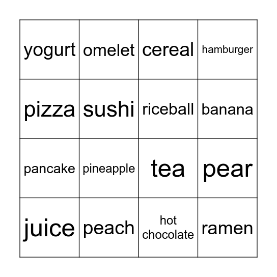 Bingo Card