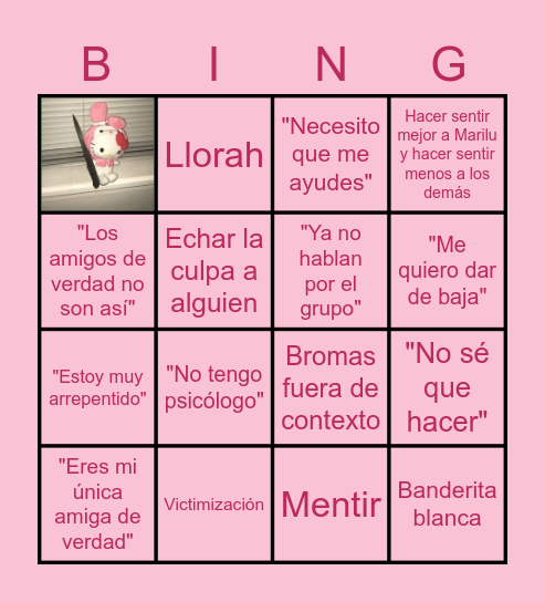 The Call crisis Bingo Card