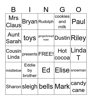 CHRISTMAS BINGO Card