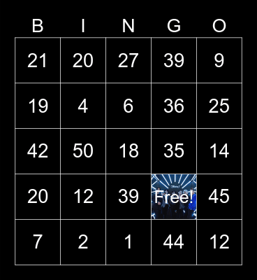 Def. Dizzi Party Bingo Card