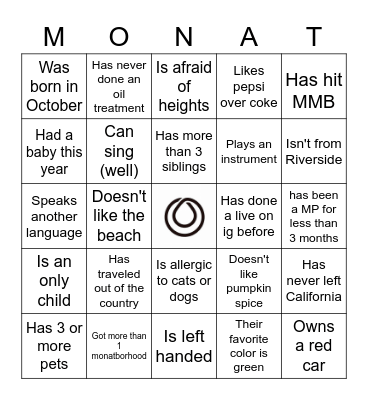 Find Someone Who Bingo Card