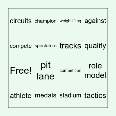SPORTS Bingo Card