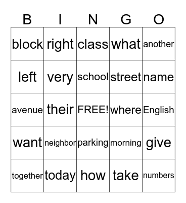 Samsam Bingo Card