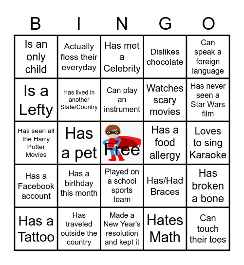 *SUPER TEAM WEEK*BUNDT WARRIORS BINGO Card