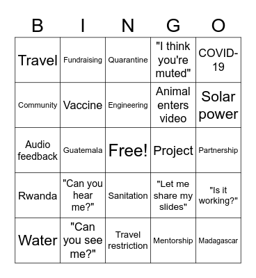 EWB Bingo Card