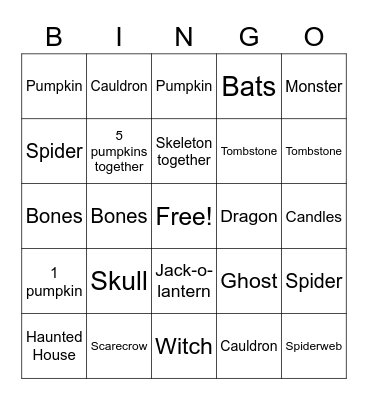 Halloween House! Bingo Card