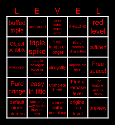 RECENT TAB BINGO Card