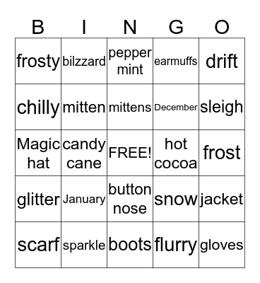 Winter BINGO Card