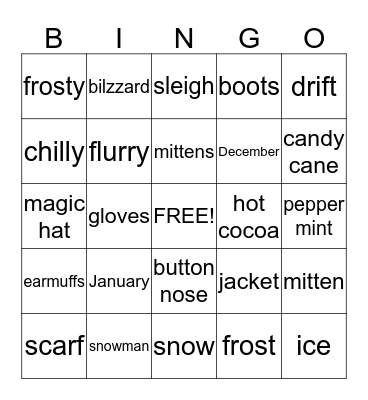 Winter BINGO Card