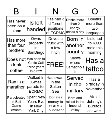 Did You Know? Leadership Circle Bingo Card