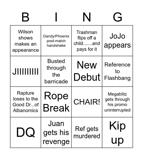 MNW Warzone Bingo Card