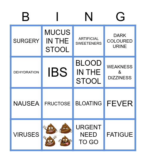 PECTROLYTE Bingo Card