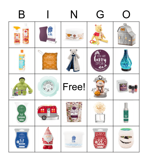 Scentsy Bingo Card