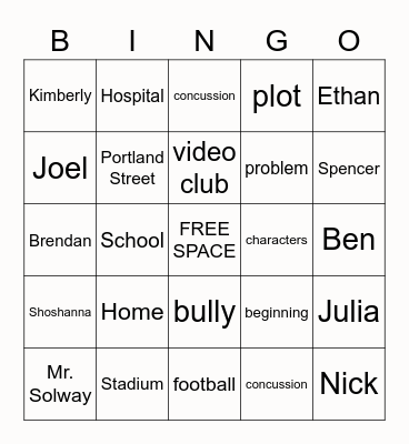 RESTART Bingo Card