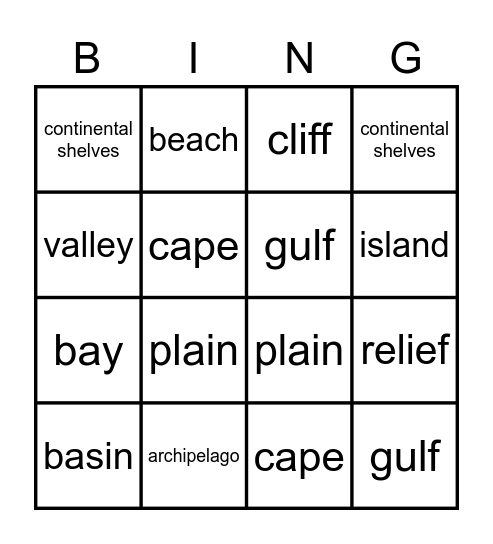What is Earth Relief? Bingo Card