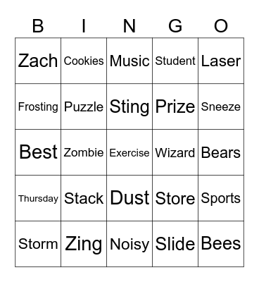 Madiba's Bingo! Bingo Card