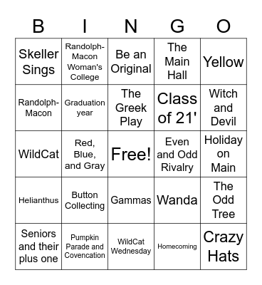 2nd Round Bingo Card