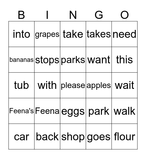 The Wrong Car Bingo Card