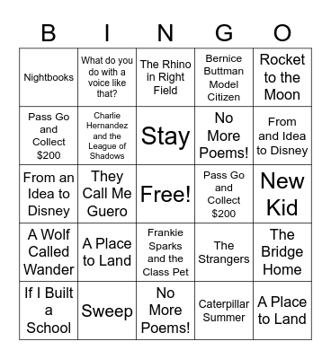Bluebonnet BINGO 2020-2021 Bingo Card