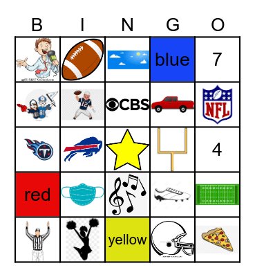 Monday Night Football and Pizza Bingo Card