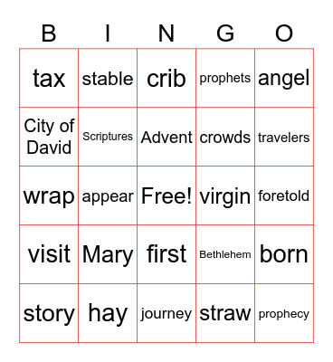The Nations Bingo Card