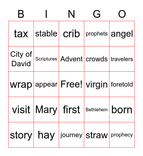 The Nations Bingo Card