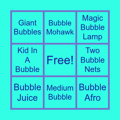 Bubble Bingo Card