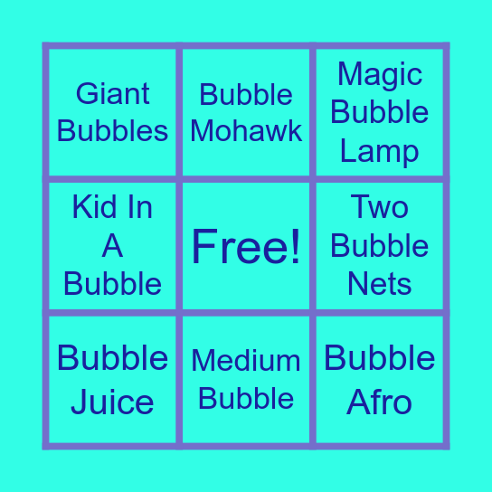 Bubble Bingo Card