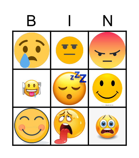 emoji Bingo Card