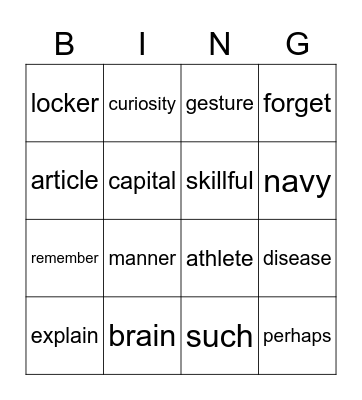 Day38 Bingo Card