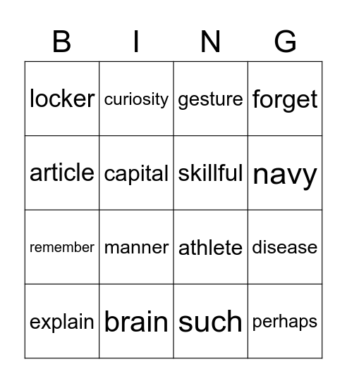 Day38 Bingo Card