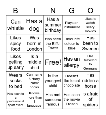 Bingo Card