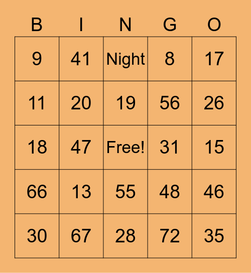 HALLOWEEN BINGO Card