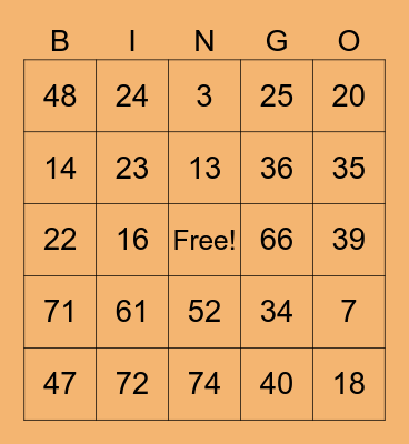 HALLOWEEN BINGO Card