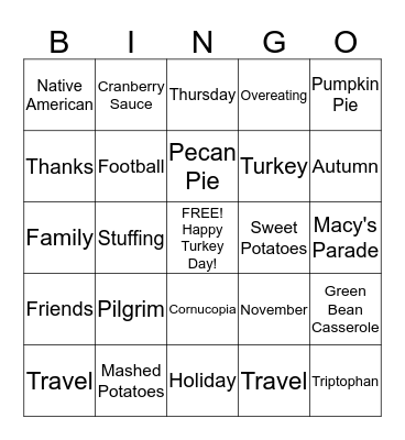 Happy ACSgiving!  Bingo Card