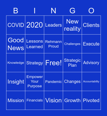 Principals' Meeting Bingo Card