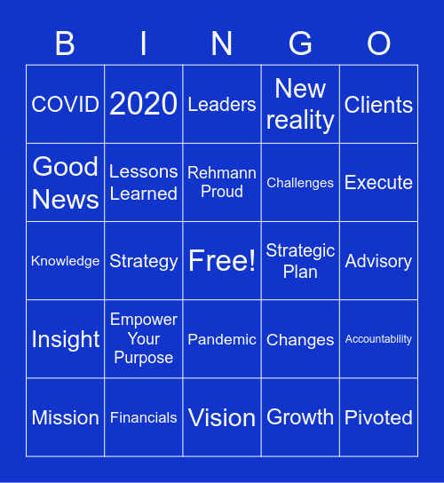 Principals' Meeting Bingo Card